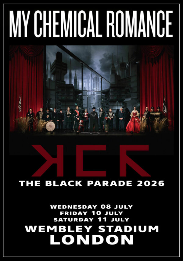 MY CHEMICAL ROMANCE The Black Parade 2026 UK Tour LONDON Wembley Stadium Poster Print