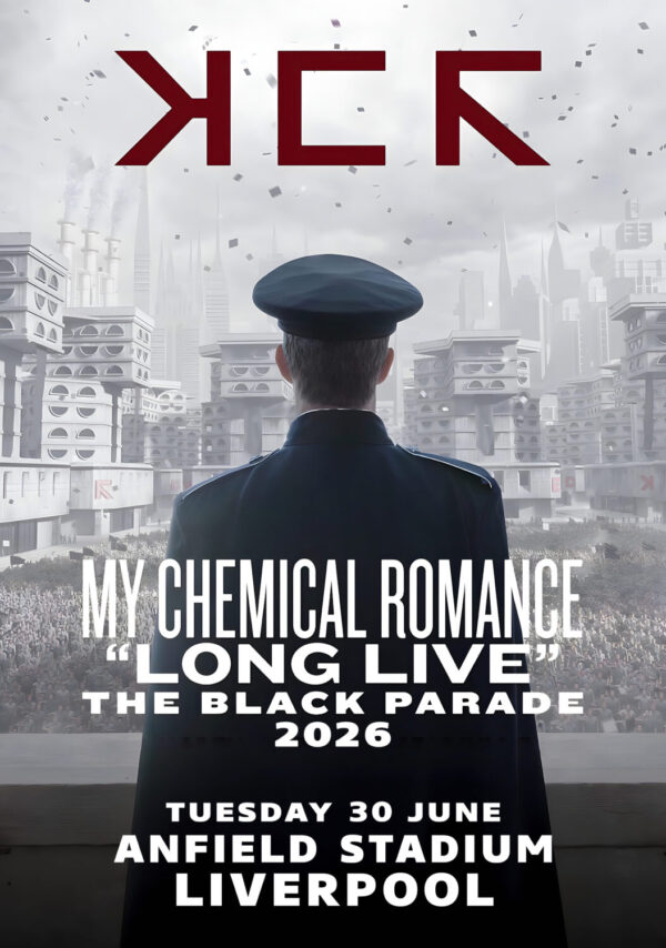 MY CHEMICAL ROMANCE The Black Parade 2026 UK Tour LIVERPOOL Anfield Stadium Poster Print