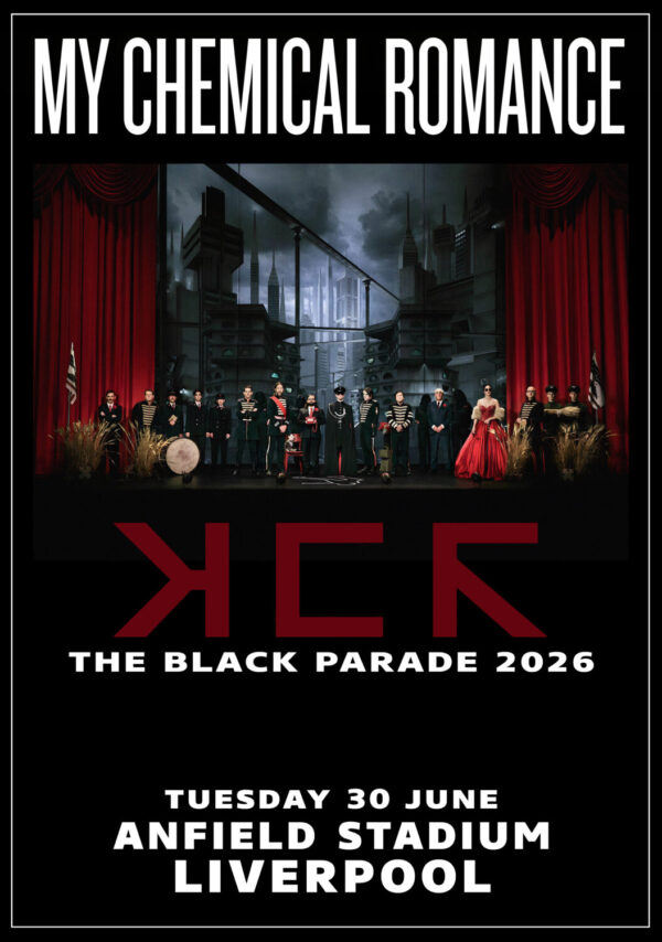 MY CHEMICAL ROMANCE The Black Parade 2026 UK Tour LIVERPOOL Anfield Stadium Poster Print