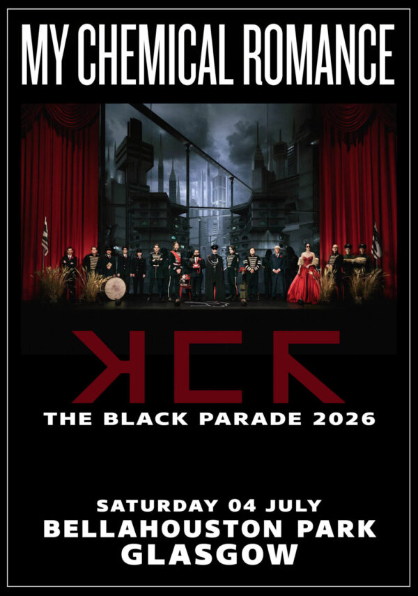 MY CHEMICAL ROMANCE The Black Parade 2026 UK Tour GLASGOW Bellahouston Park Poster Print