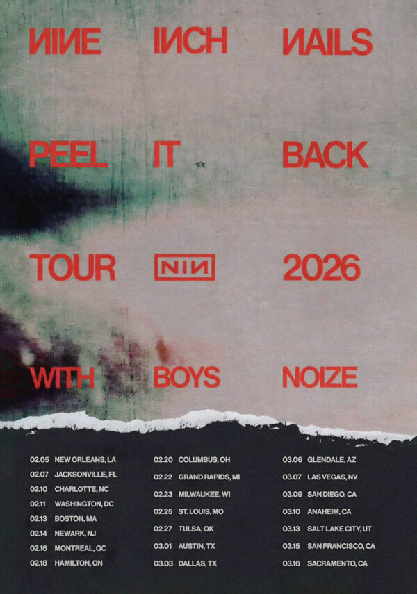 NINE INCH NAILS Peel It Back 2026 North America Arena Tour Poster