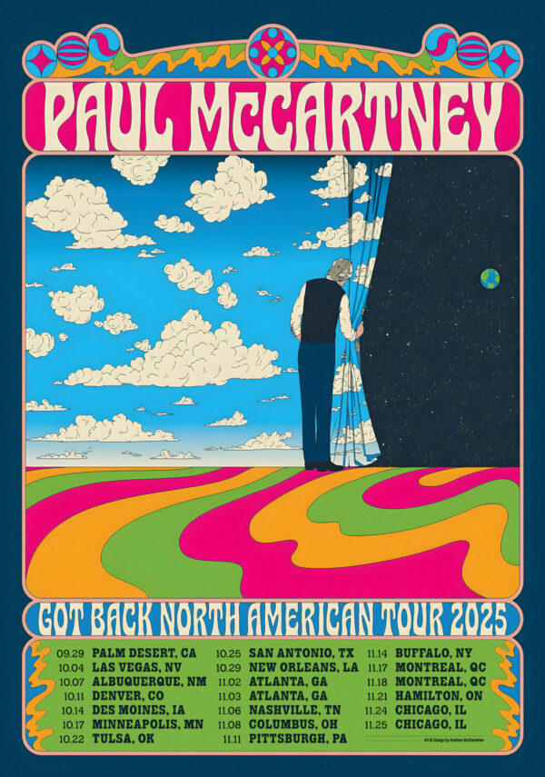 PAUL McCARTNEY Got Back 2025 North American Tour Poster Print