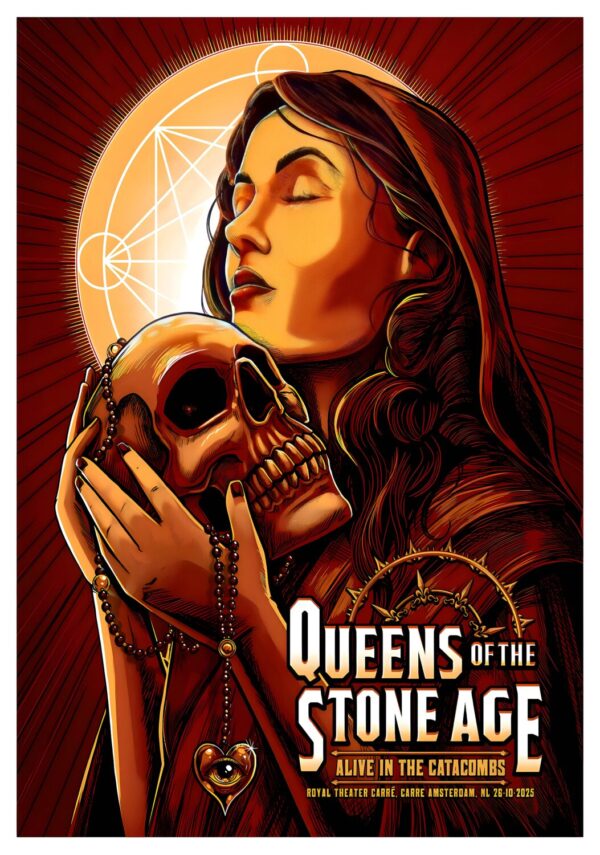QUEENS OF THE STONE AGE Alive in the Catacombs 2025 Tour AMSTERDAM Royal Theater Carré Poster Print