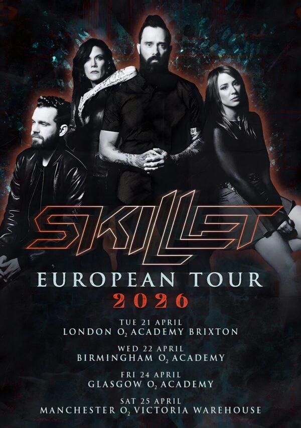 SKILLET (band) Revolution 2026 UK Tour Poster