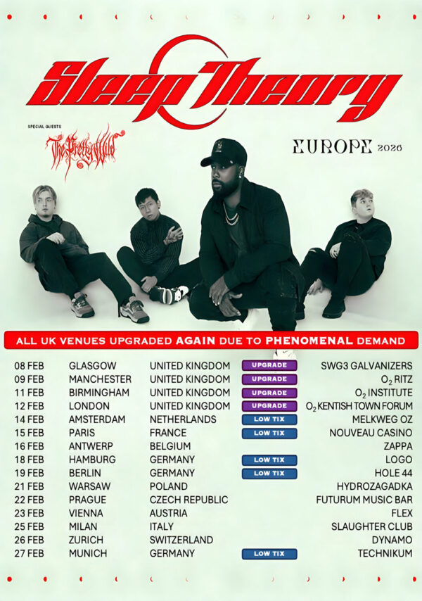 SLEEP THEORY Afterglow 2026 UK & Europe Tour Poster Print