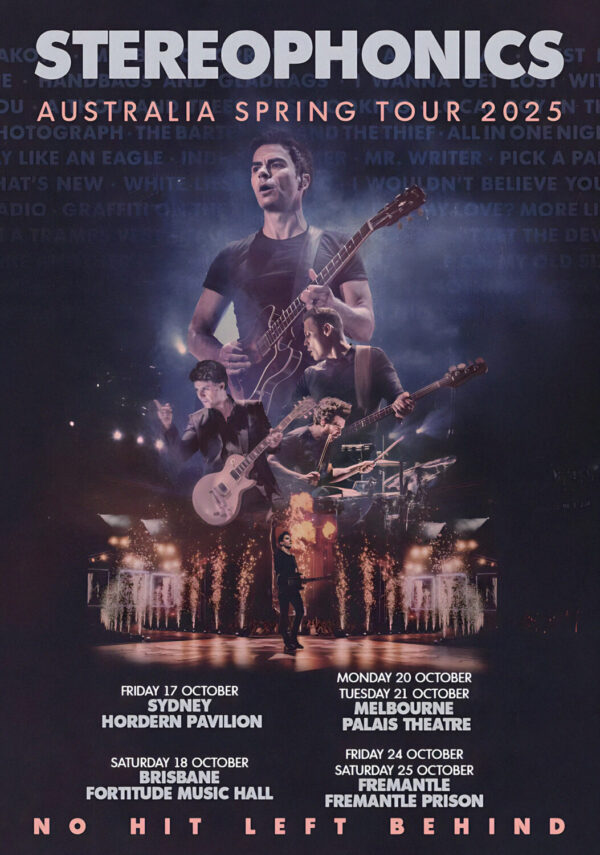 STEREOPHONICS No Hit Left Behind 2025 Australia Tour Poster Print