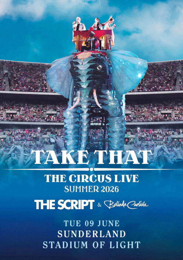 TAKE THAT The Circus Live 2026 UK Tour SUNDERLAND Stadium of Light Poster Print