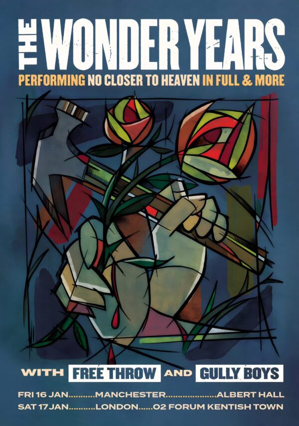 THE WONDER YEARS No Closer To Heaven UK 2026 Tour MANCHESTER - LONDON Poster