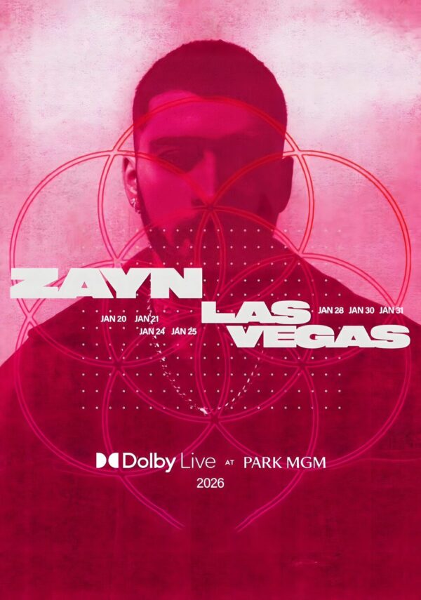 ZAYN MALIK Live In Las Vegas 2026 MGM Park Tour Poster