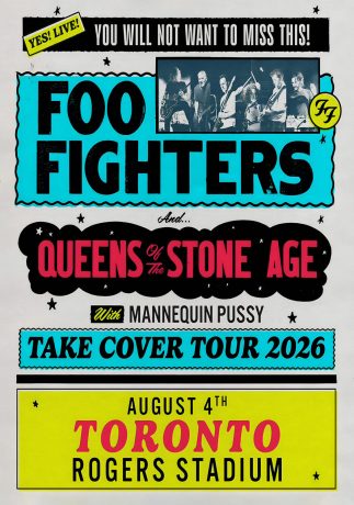 FOO FIGHTERS Take Cover 2026 Stadium Tour TORONTO Rogers Stadium Poster Print