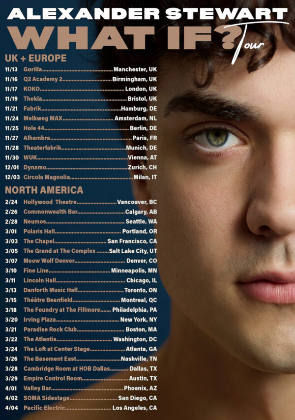 ALEXANDER STEWART What If... 2025 2026 World UK Europe Tour Poster Print