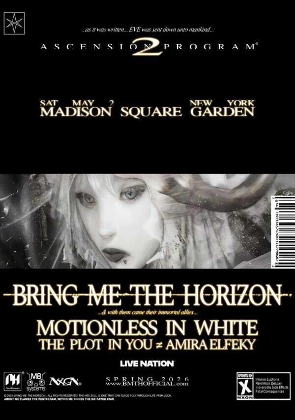 BRING ME THE HORIZON Ascension Program 2026 North America Arena Tour NEW YORK Madison Square Garden Poster Print