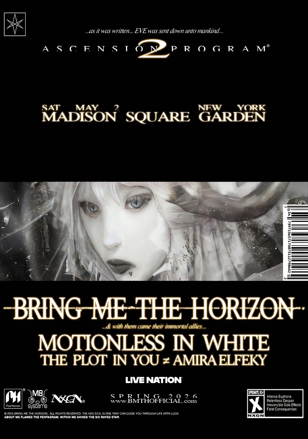 BRING ME THE HORIZON 2026 NEW YORK Poster