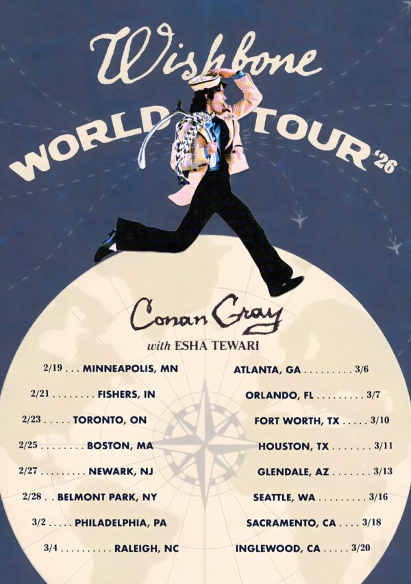 CONAN GRAY Wishbone 2026 North America Tour Poster Print