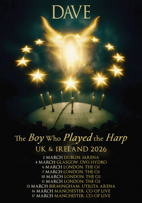 DAVE (rapper) The Boy Who Played the Harp 2026 UK & Ireland Arena Tour Poster Print