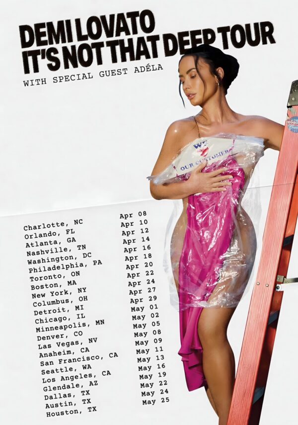 DEMI LOVATO It's Not That Deep 2026 North America Tour Poster Print