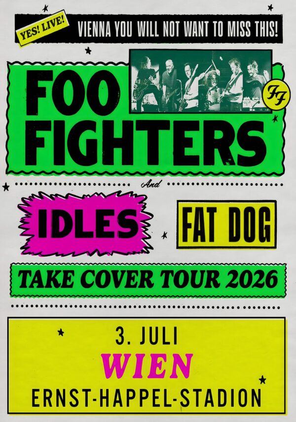 FOO FIGHTERS Take Cover 2026 Tour VIENNA Ernst-Happel-Stadion Poster Print