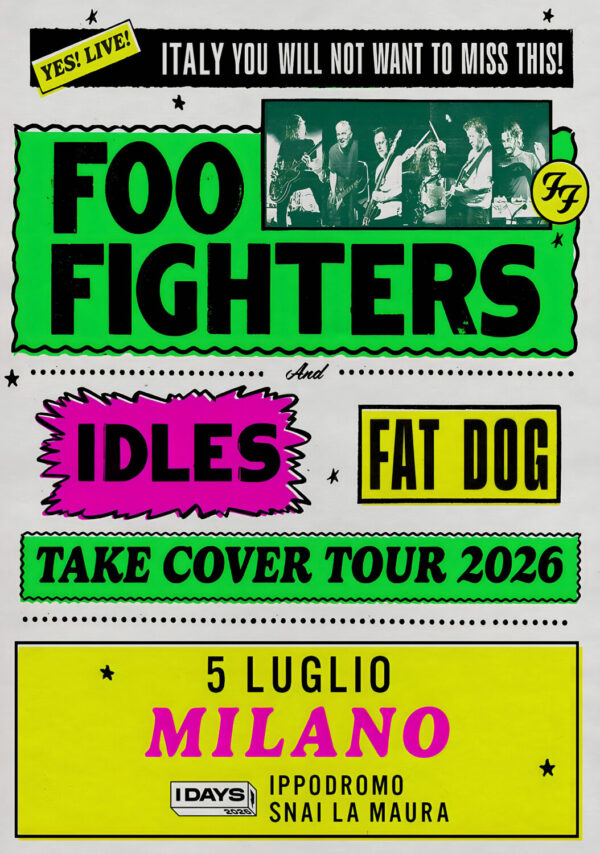 FOO FIGHTERS Take Cover 2026 Tour MILAN Ippodromo Snai La Maura Poster Print