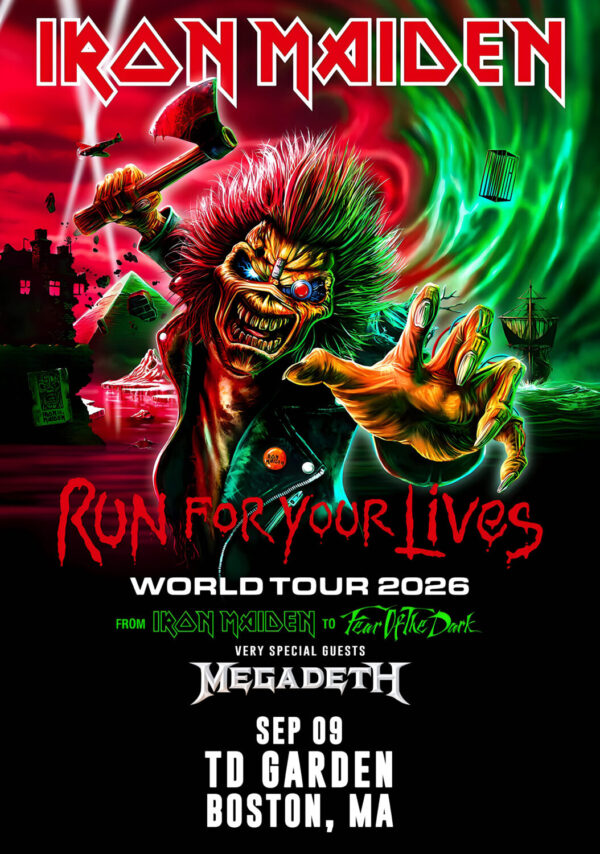 IRON MAIDEN Run For Your Lives 2026 Tour BOSTON TD Garden Poster Print