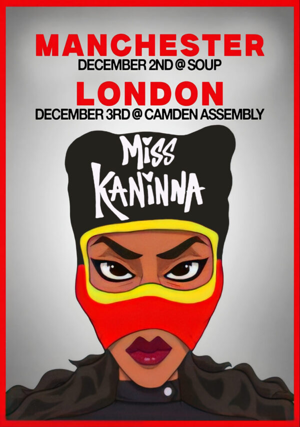 MISS KANINNA Kaninna EP 2025 UK Tour MANCHESTER - LONDON Poster Print