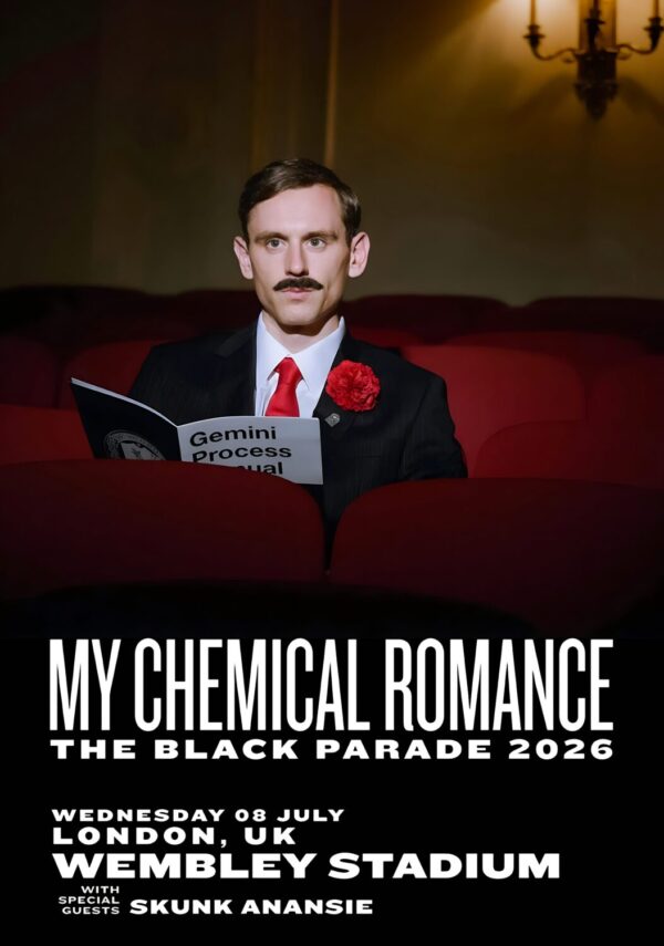 MY CHEMICAL ROMANCE The Black Parade 2026 Tour LONDON Wembley Stadium - 8 July 2026 Poster Print