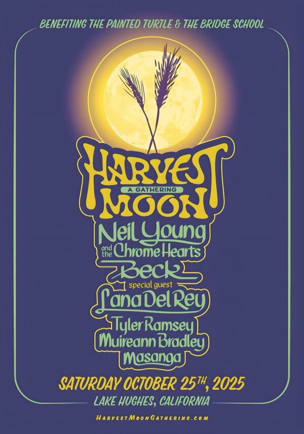 NEIL YOUNG & THE CHROME HEARTS Harvest Moon Festival 2025 LAKE HUGHES California Poster Print