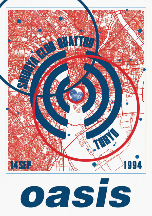 OASIS Definitely Maybe 1994 Japan Tour TOKYO Shibuya Club Poster Print