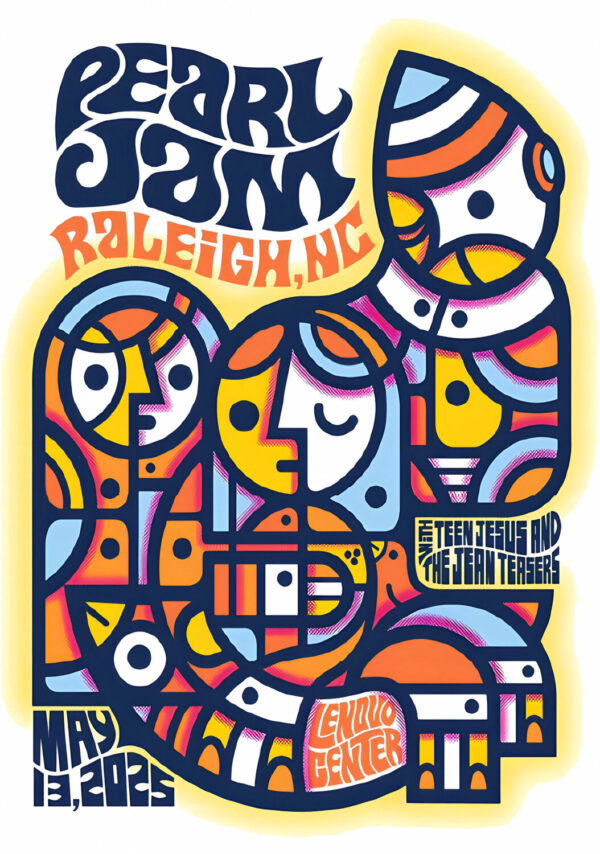 PEARL JAM Dark Matter 2025 Tour RALEIGH Lenovo Center Poster Print