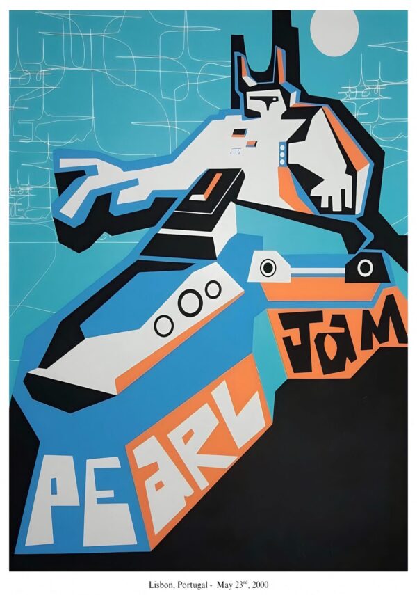 PEARL JAM Binaural 2000 Europe Tour LISBON Estadio do Restelo Poster Print
