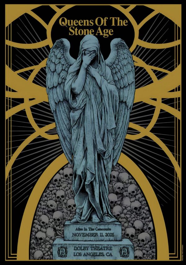 QUEENS OF THE STONE AGE Alive in the Catacombs 2025 Tour LOS ANGELES Dolby Theatre Poster Print
