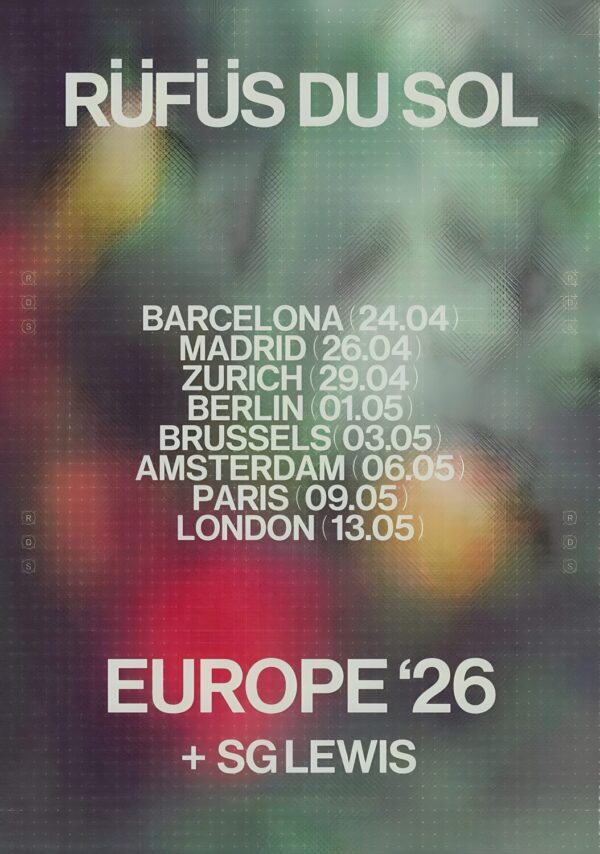 RUFUS DU SOL Inhale Exhale 2026 UK & Europe Tour Poster Print