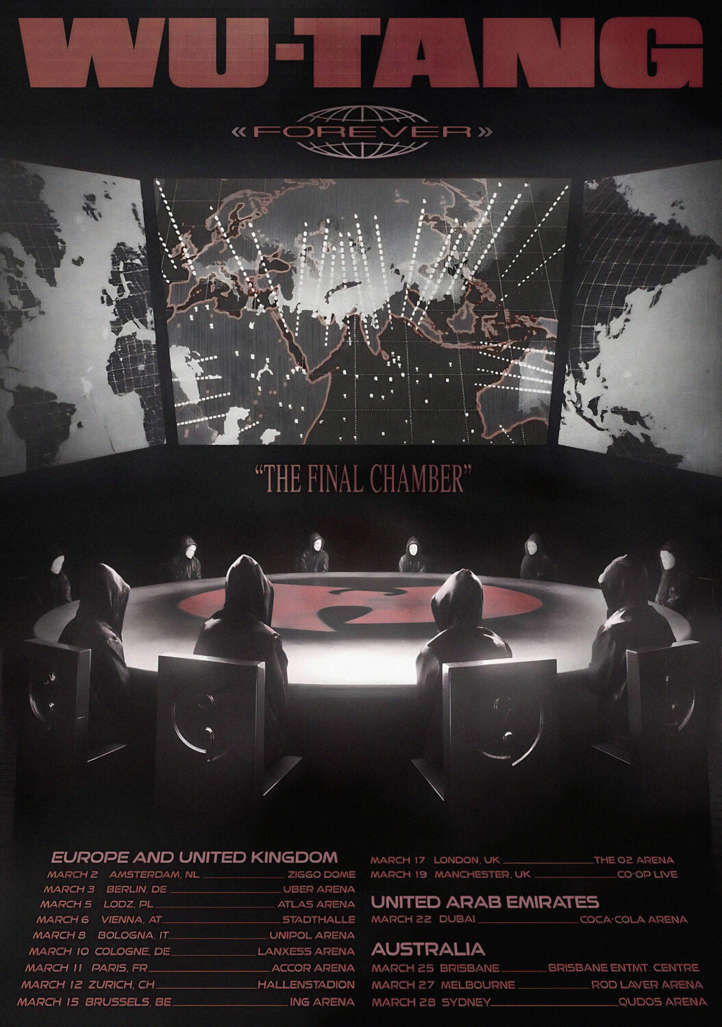 WU-TANG CLAN 2026 World Tour Poster Print