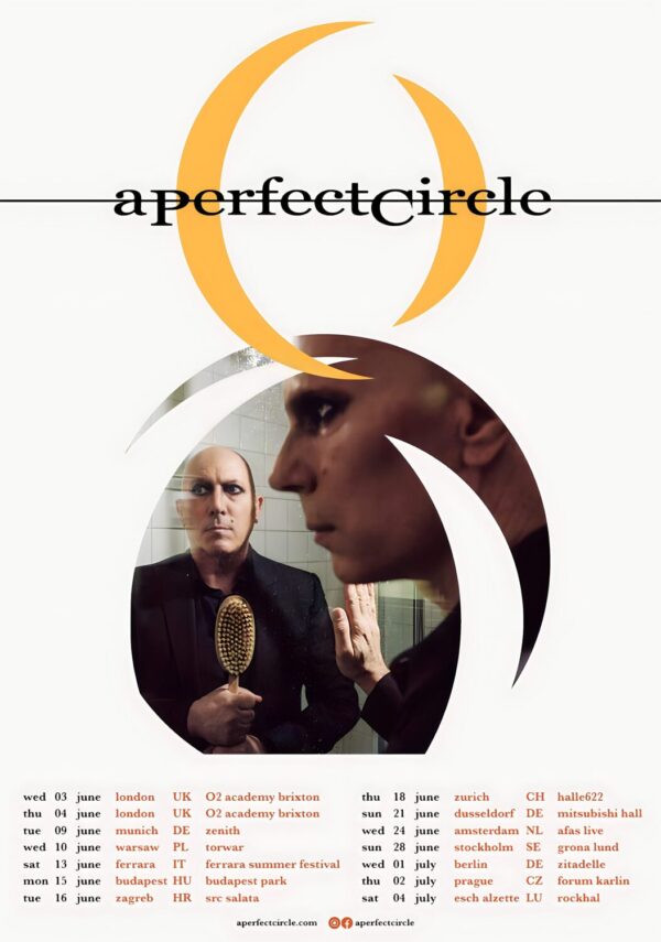 A PERFECT CIRCLE (band) In Concert Live 2026 UK & Europe Tour Poster Print
