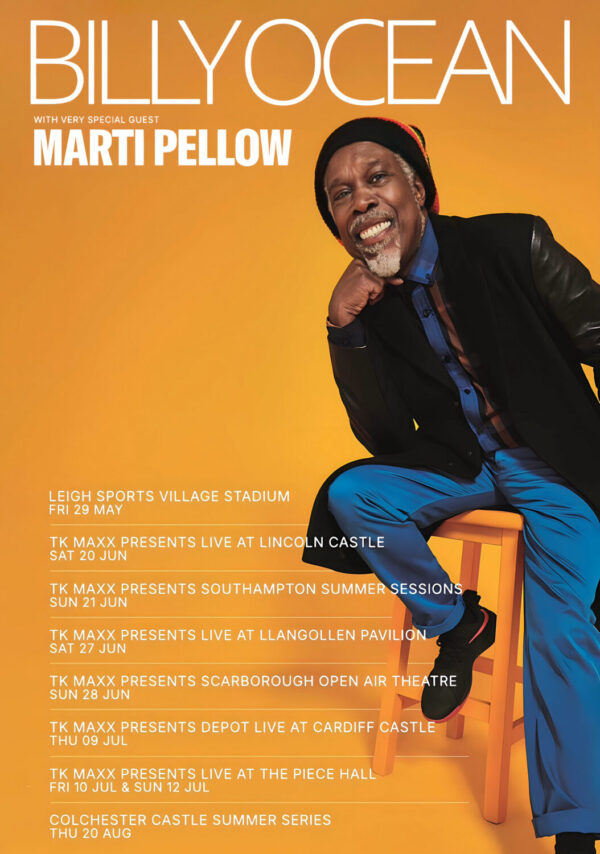BILLY OCEAN Live Summer 2026 UK Tour Poster Print