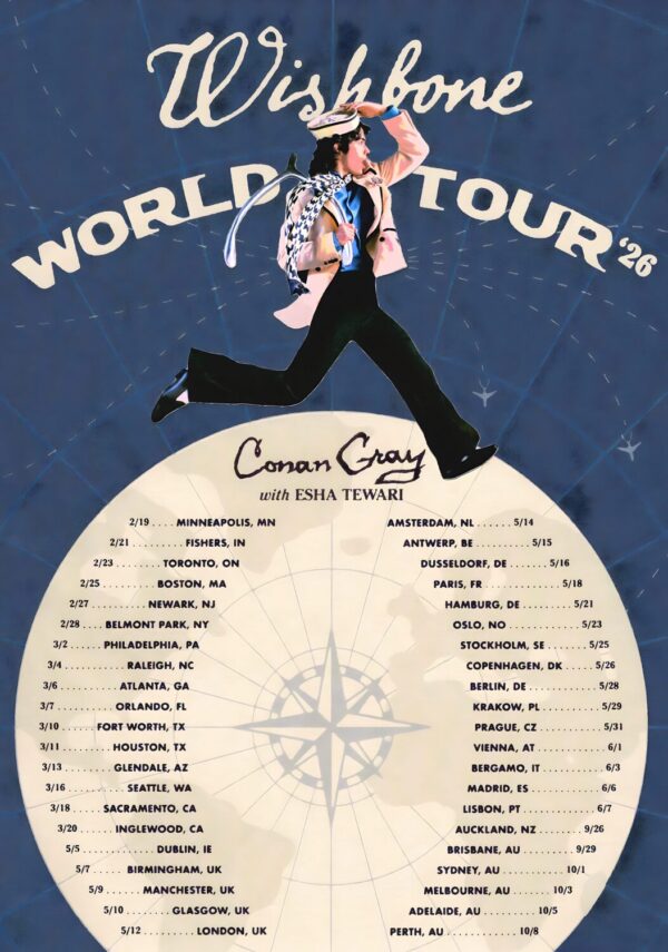CONAN GRAY Wishbone 2026 World Tour Poster Print