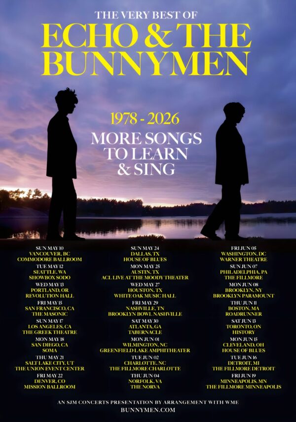 ECHO & THE BUNNYMEN More Songs To Learn & Sing 2026 North America Tour Poster Print