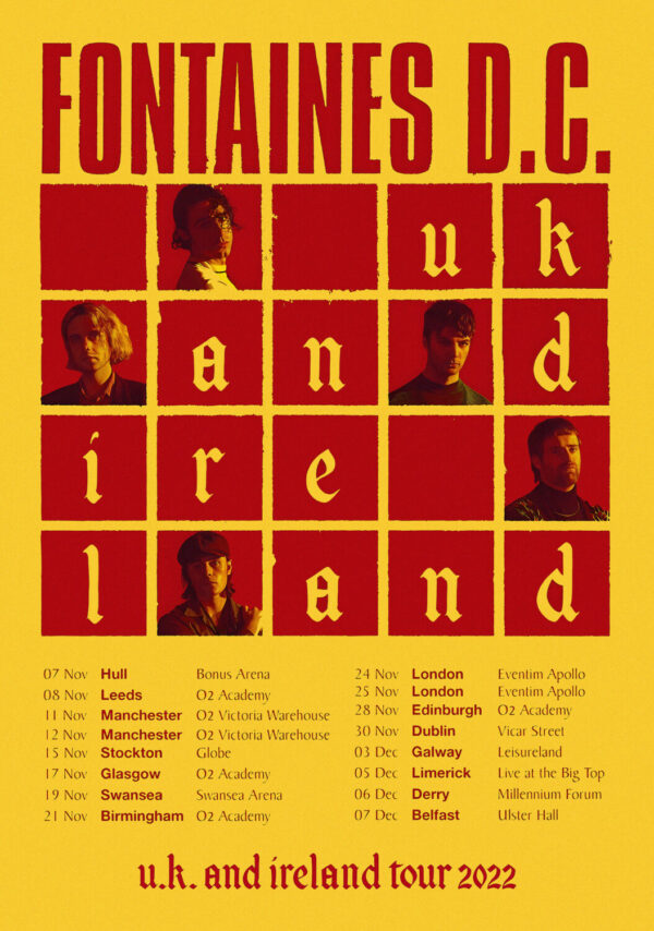 FONTAINES D.C. Skinty Fia 2022 UK & Ireland Tour Poster Print