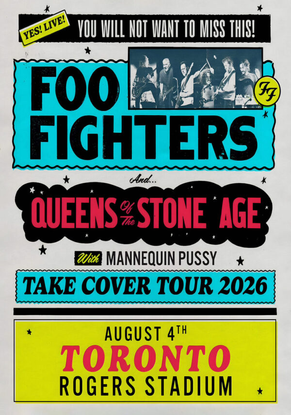 FOO FIGHTERS Take Cover 2026 Stadium Tour TORONTO Rogers Stadium Poster Print