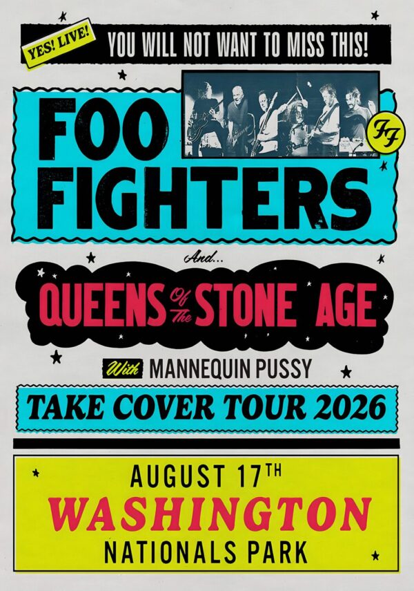 FOO FIGHTERS Take Cover 2026 Stadium Tour WASHINGTON Nationals Park Poster Print