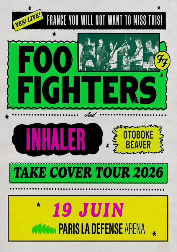 FOO FIGHTERS Take Cover 2026 UK Tour PARIS La Défense Arena Poster Print