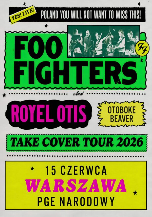 FOO FIGHTERS Take Cover 2026 Tour WARSAW PGE Narodowy Poster Print