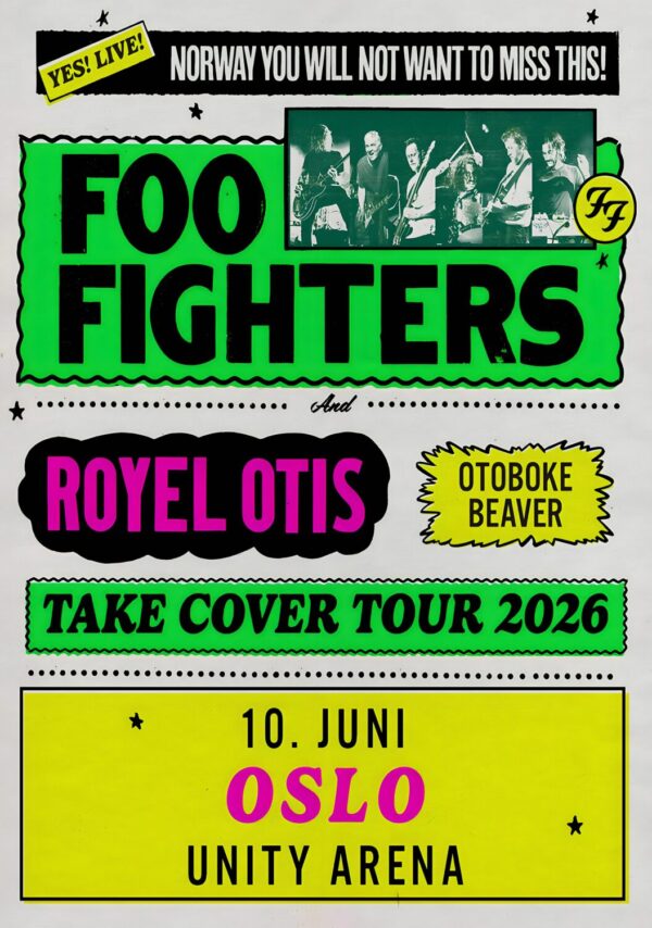 FOO FIGHTERS Take Cover 2026 Tour OSLO Unity Arena Poster Print