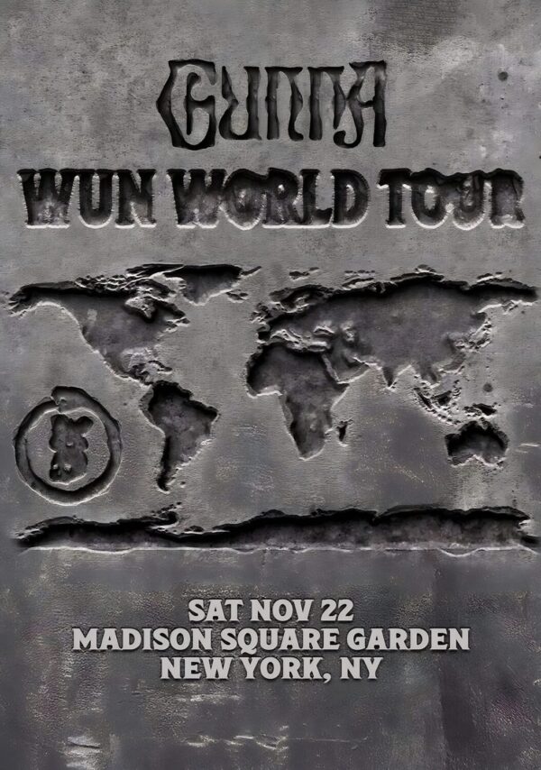 GUNNA Wun 2025 - 2026 World Tour NEW YORK Madison Square Garden Poster Print
