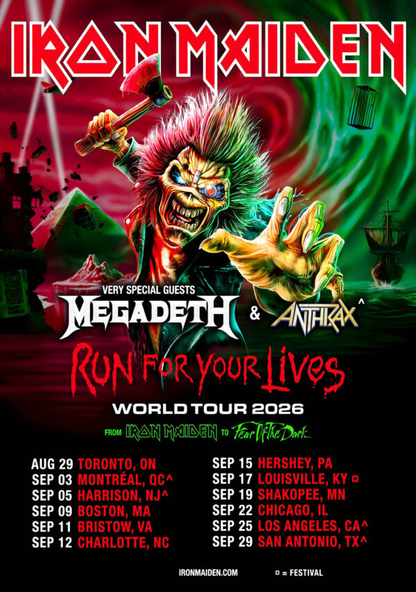 IRON MAIDEN Run For Your Lives 2026 North America Tour Poster Print