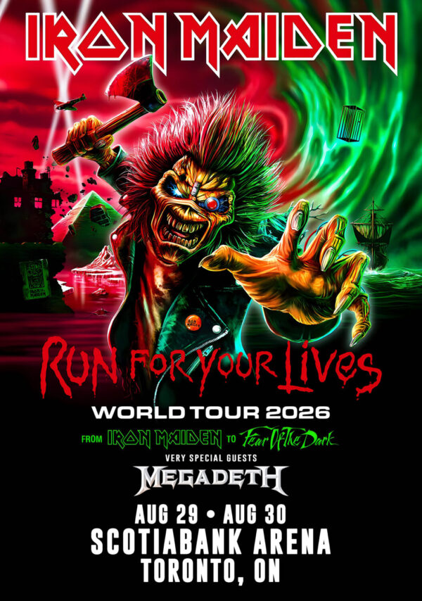IRON MAIDEN Run For Your Lives 2026 Tour TORONTO Scotiabank Arena Poster Print