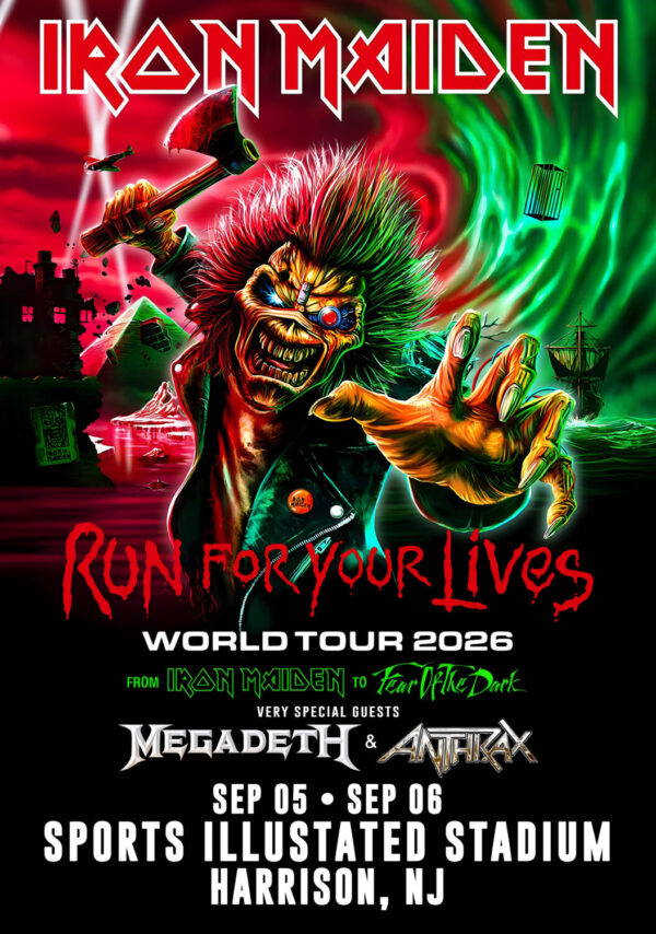 IRON MAIDEN Run For Your Lives 2026 Tour HARRISON Sports Illustrated Stadium Poster Print