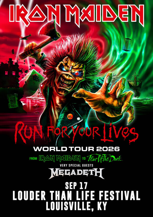 IRON MAIDEN Run For Your Lives 2026 Tour LOUISVILLE Louder Than Life Festival Poster Print