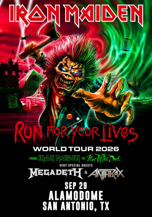 IRON MAIDEN Run For Your Lives 2026 Tour SAN ANTONIO Alamodome Poster Print