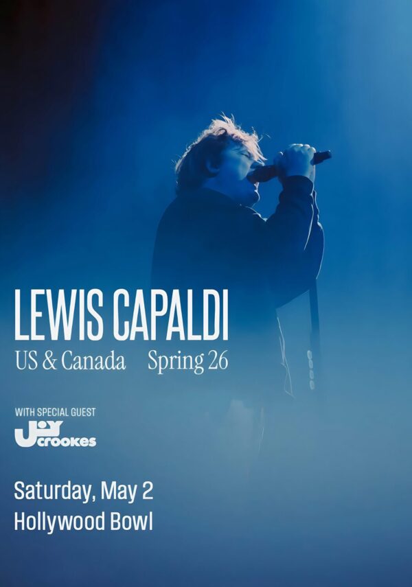 LEWIS CAPALDI Songs I'll Never Forget 2026 Tour HOLLYWOOD Bowl Poster Print