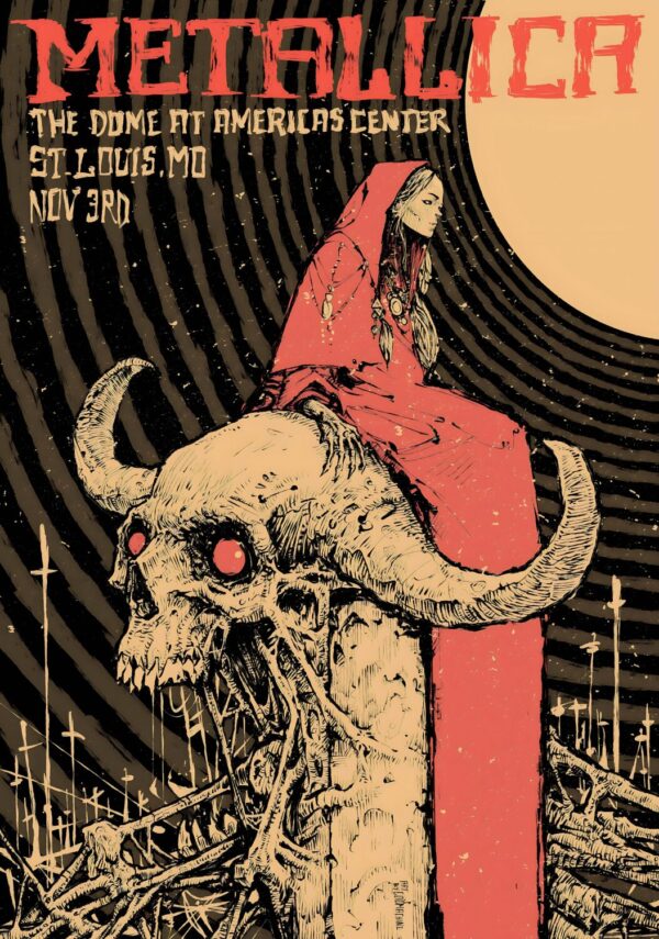METALLICA M72 North American Tour Poster Print: ST. LOUIS The Dome at America Center - November 3 2023 Poster Print